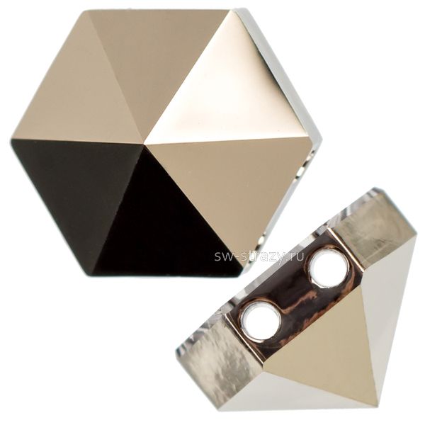 Бусины 5060 7,5 mm Crystal Metallic Light Gold